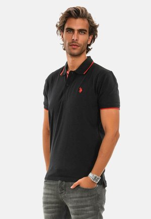 Polo shirt - schwarz rot