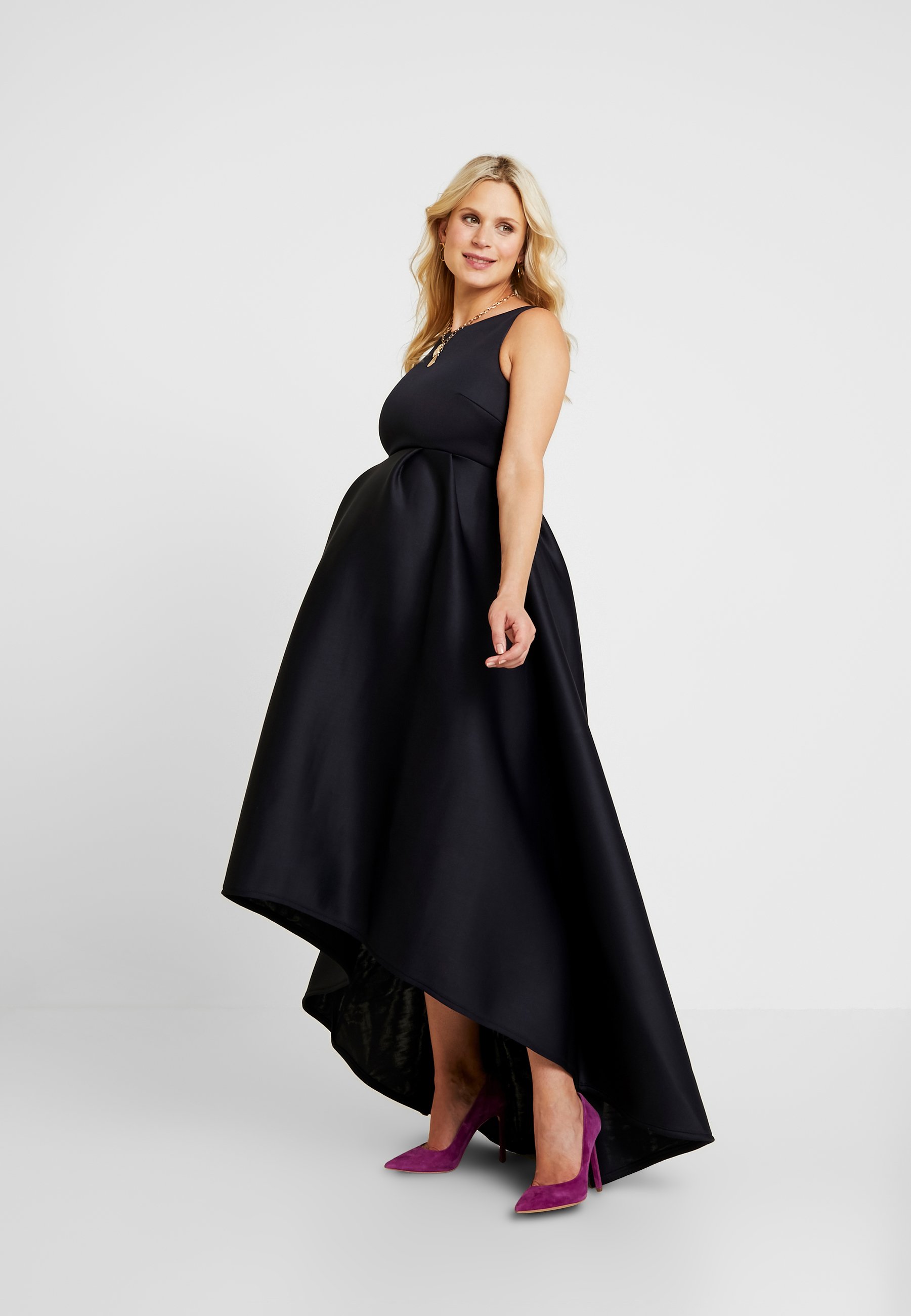 true violet high low maxi dress