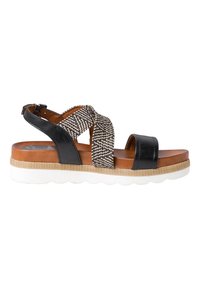 Marco Tozzi SANDALETTE - Riemensandalette - black ant.comb