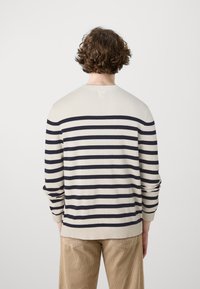 GAP CORE CREW FEEDER STRIPE - Pulóver - birch