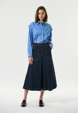 ZANDIEDEA - Button-down blouse - blue white stripe