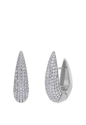 CREST PAVÉ HOOPS LARGE - Ohrringe - silver-coloured