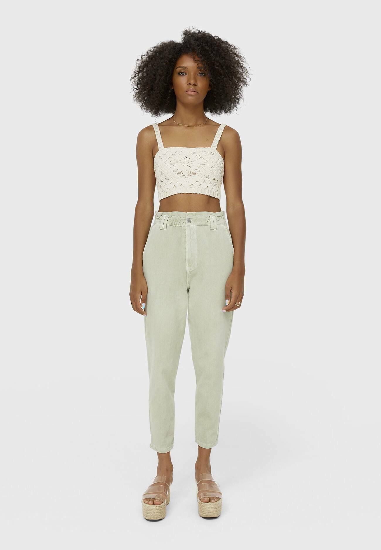Stradivarius Pantaloni - green/verde - Zalando.it