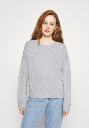 OPEN NECK SWEATER - Jumper - light grey heather