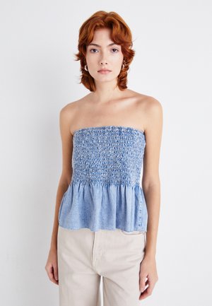 SMOCK PEPLUM - Topper - light blue
