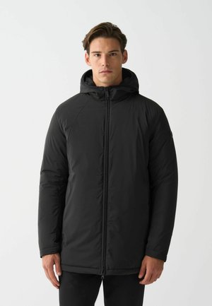 LONG AUTUMN-WEIGHT STRETCH - Winter coat - black
