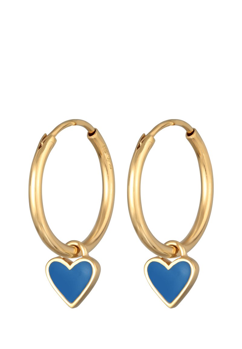 Boucles d'oreilles Mini Icons coeurs cristal turquoise, plaqué argent