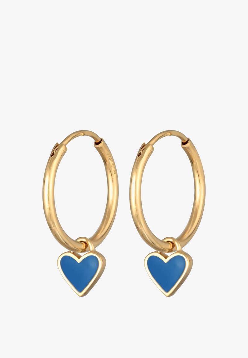 Boucles d'oreilles Mini Icons coeurs cristal turquoise, plaqué argent Boucles d'oreilles Mini Icons coeurs cristal turquoise, plaqué argent