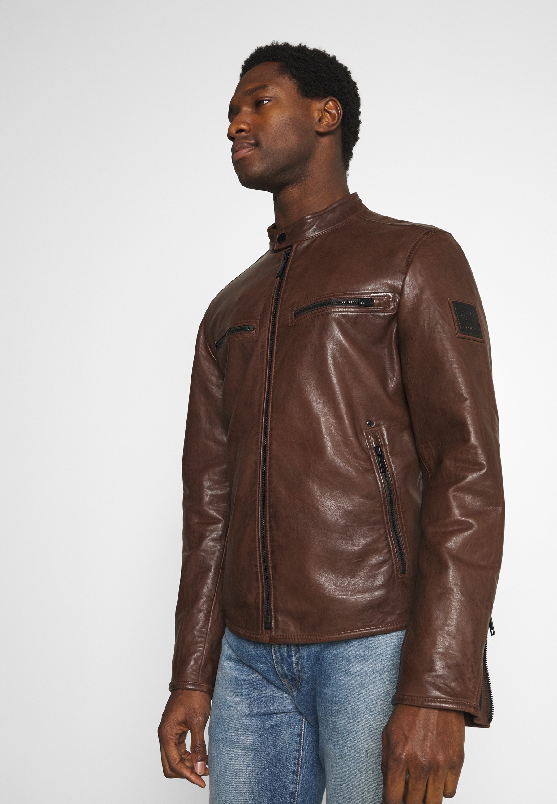 bison leather jacket