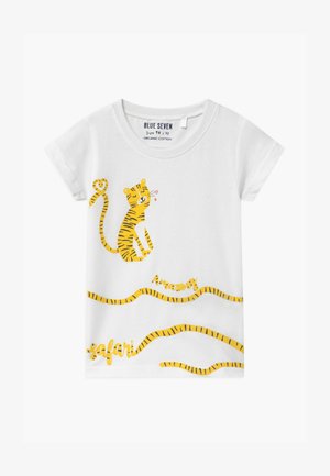 SMALL GIRLS TIGER - Triko s potiskem - white