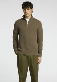 Selected Homme SLHDANE STRUCTURE - Stickad tröja - morel