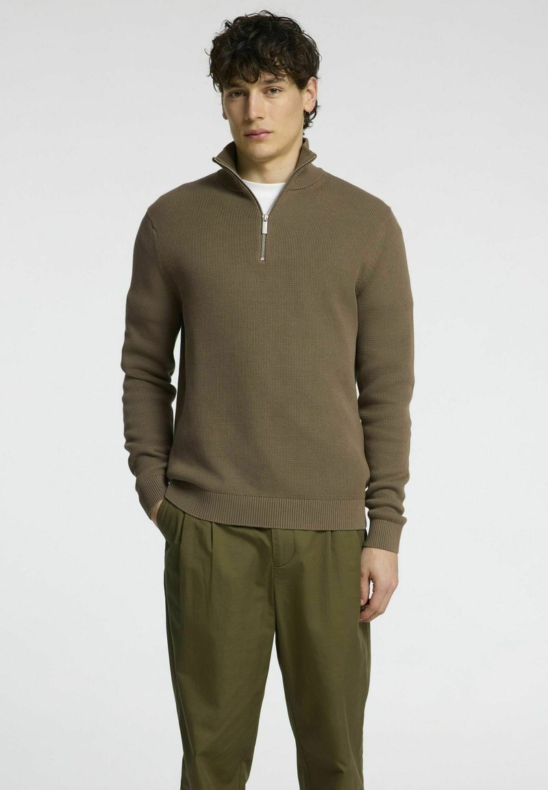Selected Homme SLHDANE STRUCTURE - Stickad tröja - morel