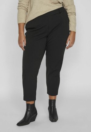 HIGH WAIST CURVE - Trousers - black