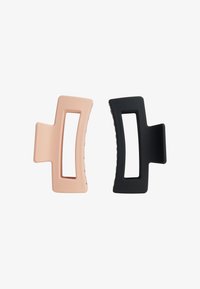 Revolution Haircare RECTANGLE MATTE CLIP NUDE/BLACK 2 PACK - Håraccessoar - nude/black