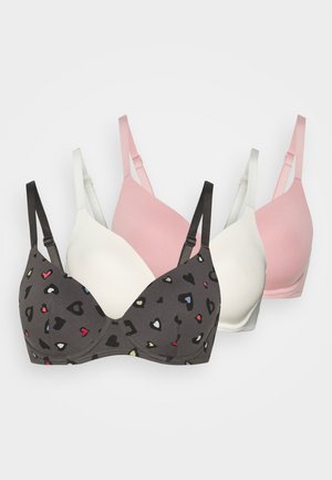 3 PACK - Sujetador básico - dark grey mix