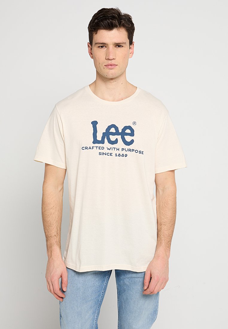 Lee T-shirt print crème