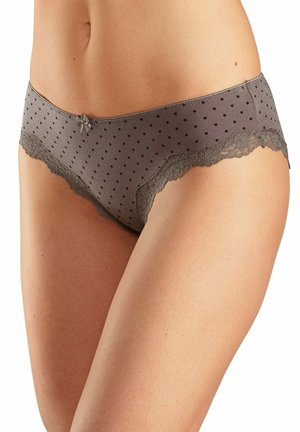 3 PACK - Spitzenslip - Pants - taupe gepunktet  gestreift   uni