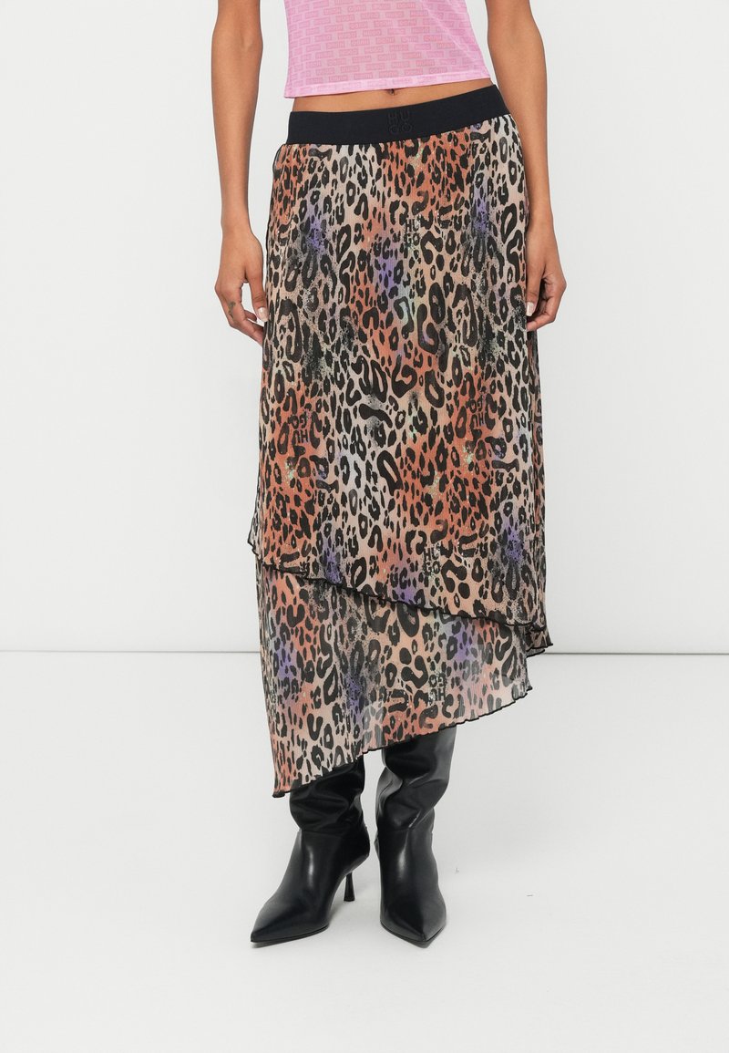 HUGO A-lijn rok meerkleurig