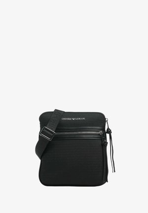 Emporio Armani, TRACOLLA LOGO LETTERING ALLOVER VAR.UC001 - Bandolera - black
