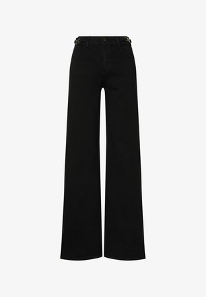 LIU JO, LIU JO FLARE-HOSE MIT SCHNALLEN - Jeans a zampa - black