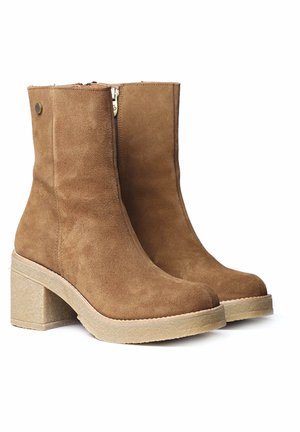 Bottines à plateau - tan