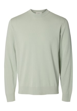 Selected, SLHTORINO CREW NECK - Strickpullover - aqua gray