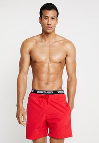 Urban Classics TWO IN ONE SWIM - Badeshorts - firered/white/black