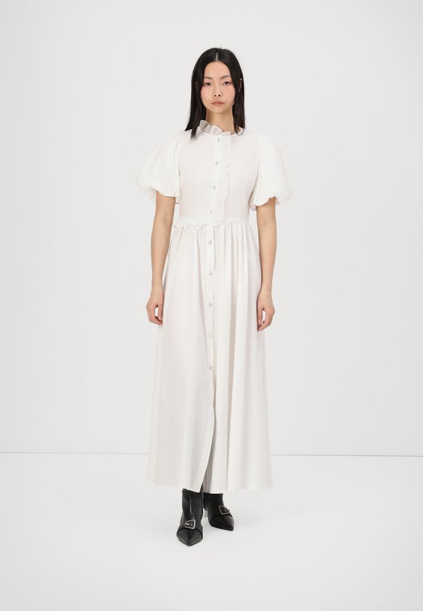 RUFFLE MAXI DRESS - Maxikleid - ivory