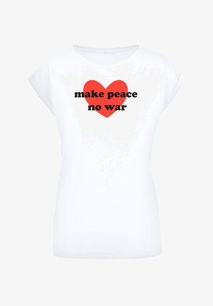 Merchcode, PEACE HEART - Print T-shirt - white