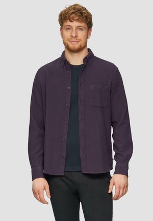 s.Oliver REGULAR FIT BUTTON-DOWN STRUKTUR - Chemise - aubergine