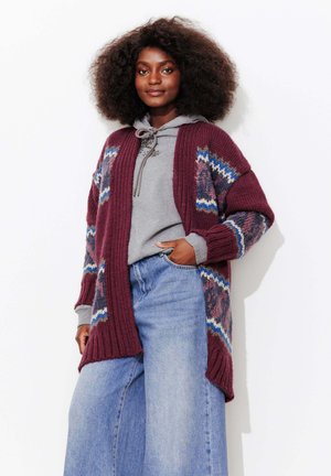 JACQUARD - Gilet - bordeaux