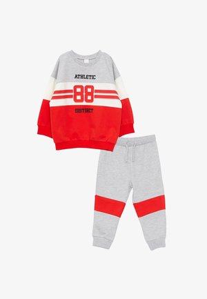 CREW NECK LONG SLEEVE SET - Sweater - red