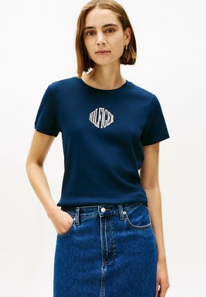 CREW NECK - T-shirt con stampa - dark blue