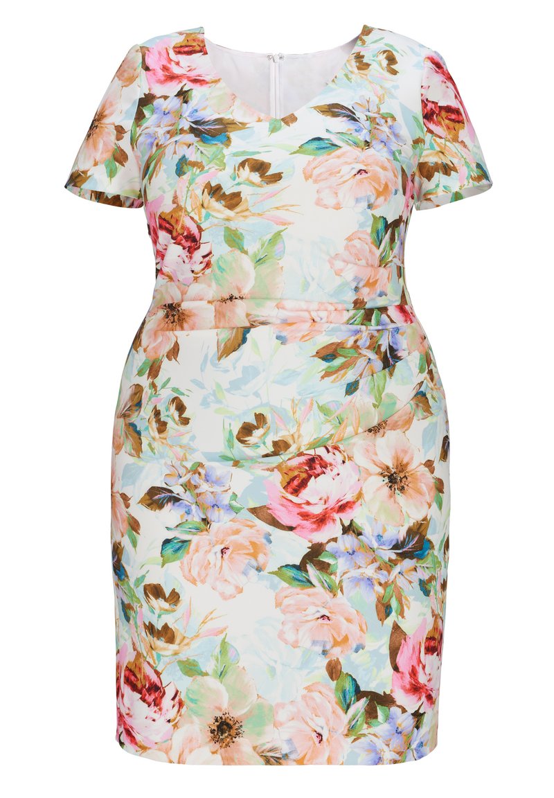 Swing Curve Jurk crème