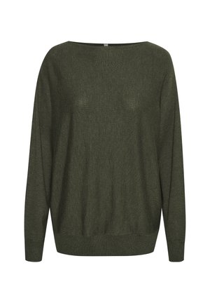 Culture, CUANNEMARIE BATWING - Svetrík - mottled olive