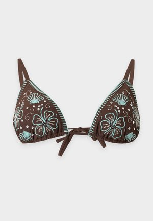 Hollister Co., TIDE POOL MUSE SHINE TRIANGLE - Bikinitop - brown