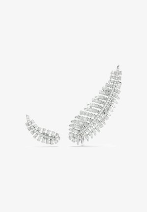 Swarovski, VIENNA EARRINGS, MIXED CUTS, FEATHER, WHITE, RHODIUM PLATED - Ohrringe - white
