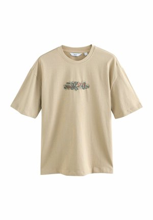 Next, RELAXED FIT HEAVYWEIGHT JAPAN GRAPHIC - T-shirt con stampa - stone