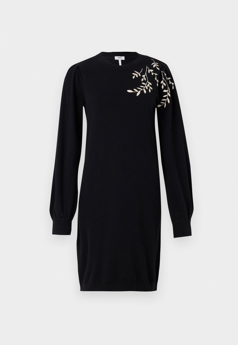Object Knitted OBJTHESS - Robe pull - black/noir - ZALANDO.FR