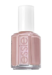 Vernis à ongles Essie dans un flacon en verre de forme carrée, avec un capuchon blanc. La couleur est un rose doux et muted avec une finition brillante.