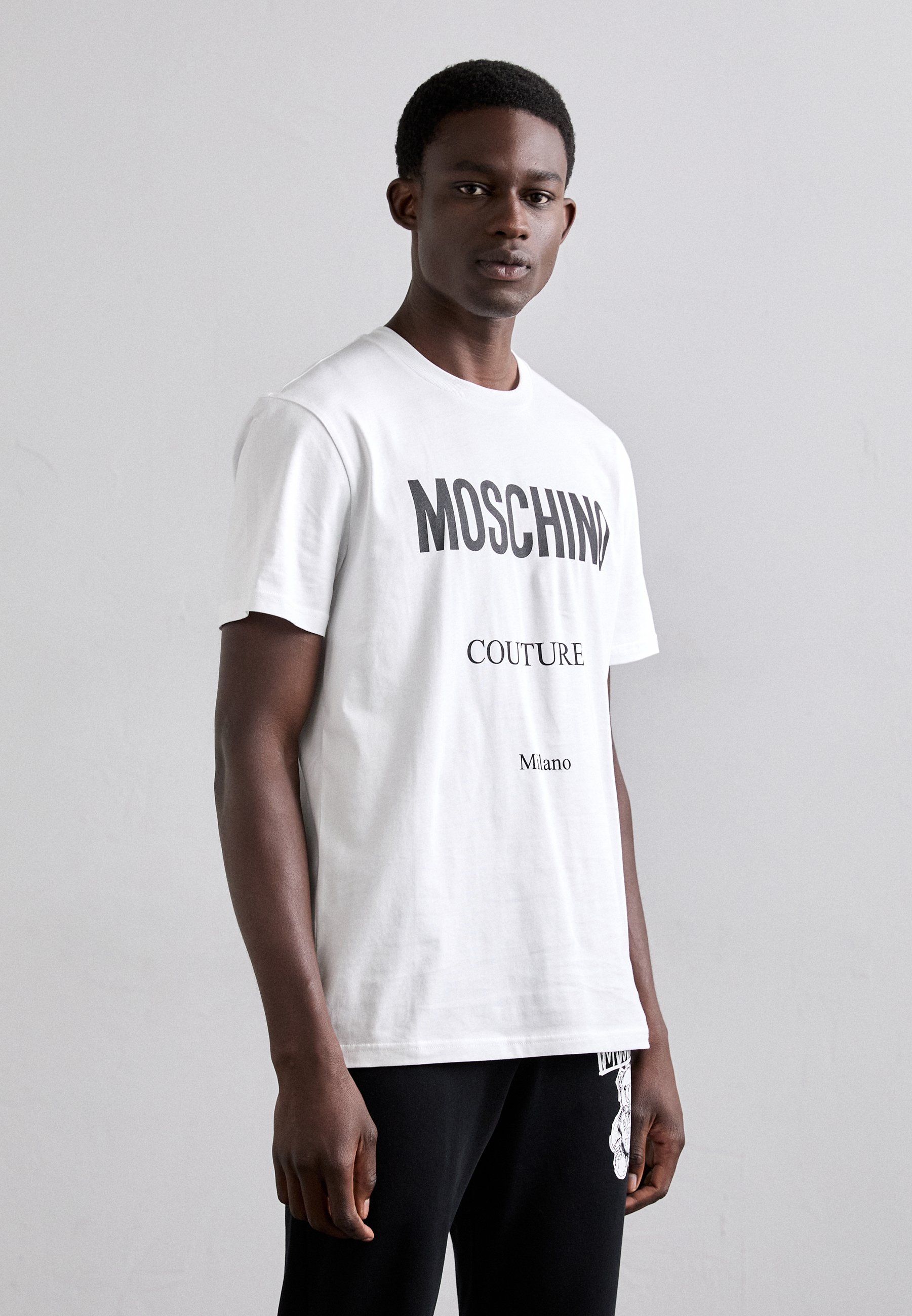 T-shirt Moschino Couture Milano – Blanc, Taille S, état Parfait