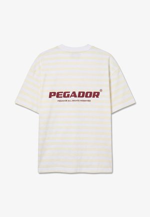 Pegador, BREDA OVERSIZED TEE - Trükipildiga T-särk - butter yellow