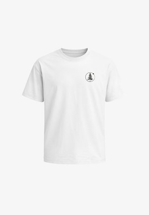 Neverless, HERREN T-SHIRT - OUTDOOR BAUM - OVERSIZED RELAXED FIT SOMMER - T-Shirt print - weiß