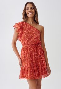 TUSSAH LIZZIE - Koktel haljina / svečana haljina - red lurex abstract