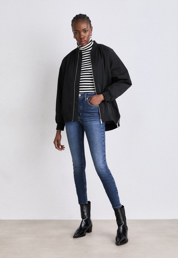 HIGH RISE ANKLE - Jeans Skinny Fit - denim dark2