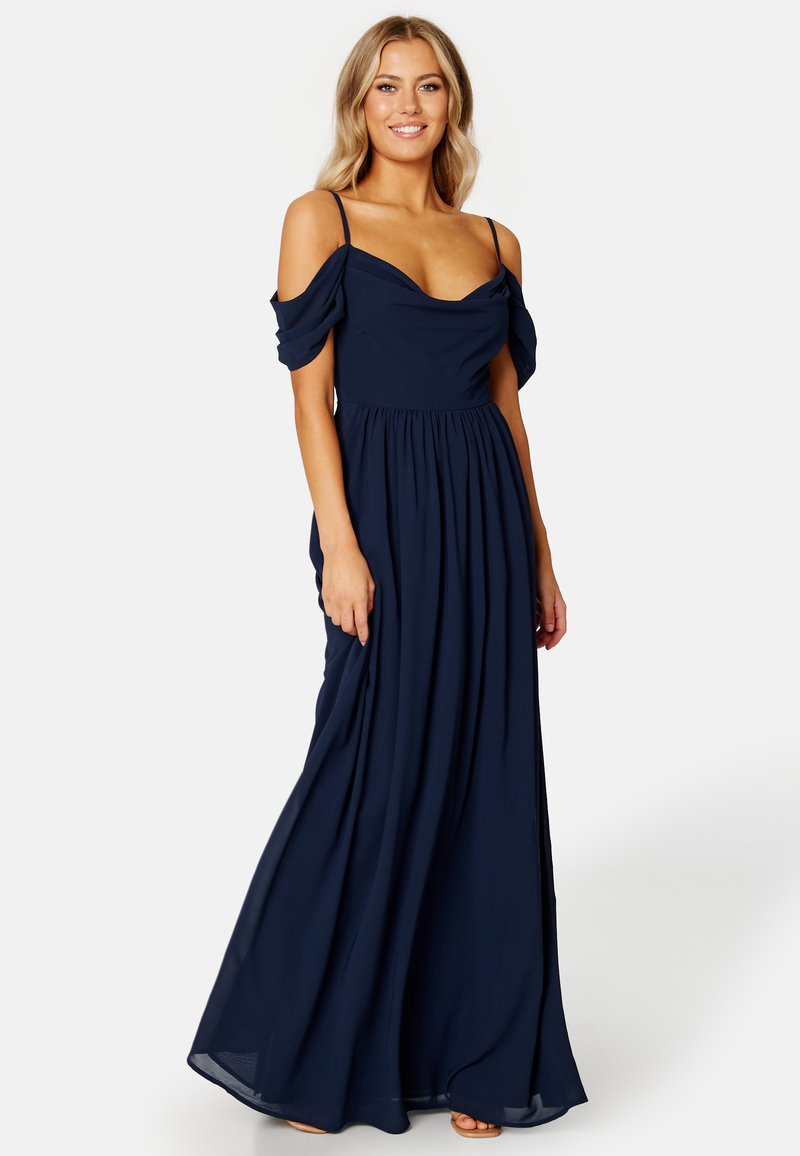 Nauwaansluitend Off-the-schouder Asymmetrische De Chiffon Cocktailjurk Met Roes 016170840 G170840