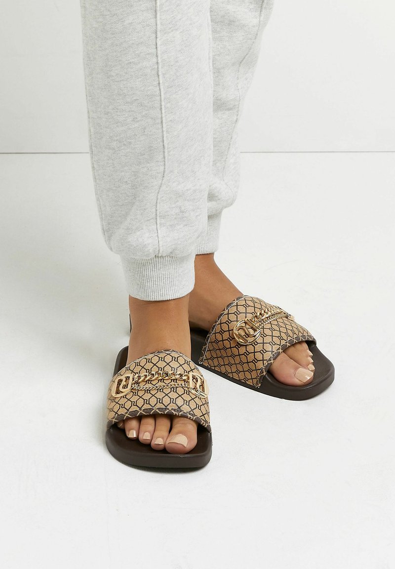 River Island Wide Fit Pool slides brown Zalando.de