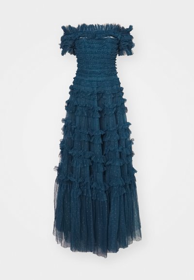 Needle & Thread LISETTE RUFFLE OFF SHOULDER GOWN - Iltapuku - emerald