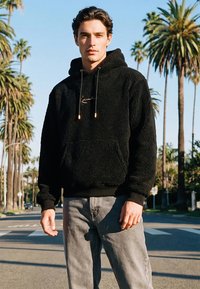 Karl Kani SMALL SIGNATURE TEDDY HOODIE UNISEX  - Felpa con cappuccio - black