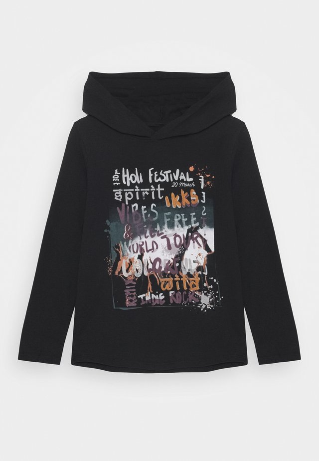 HOLOGRAM HOODED - T-shirt à manches longues - noir